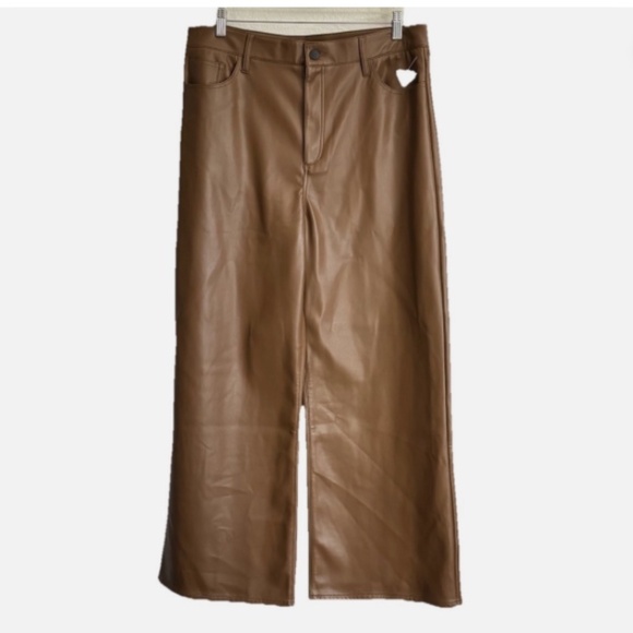 JOE'S Jeans Woman Wide Leg Cropped Coated Pants Size: 33 - Picture 1 of 7